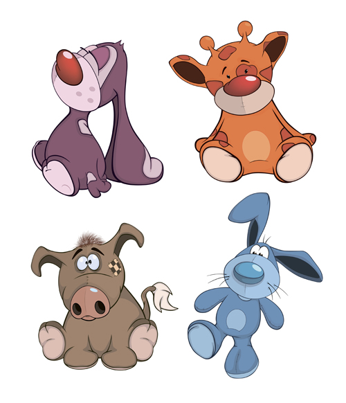 Vector cartoon funny animals set 05