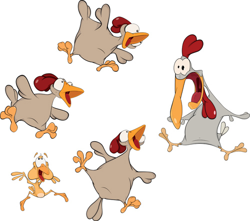 Vector cartoon funny animals set 08