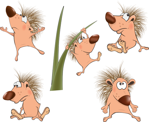 Vector cartoon funny animals set 15