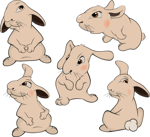 Vector cartoon funny animals set 16