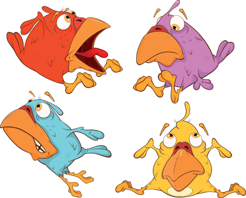 Vector cartoon funny animals set 17