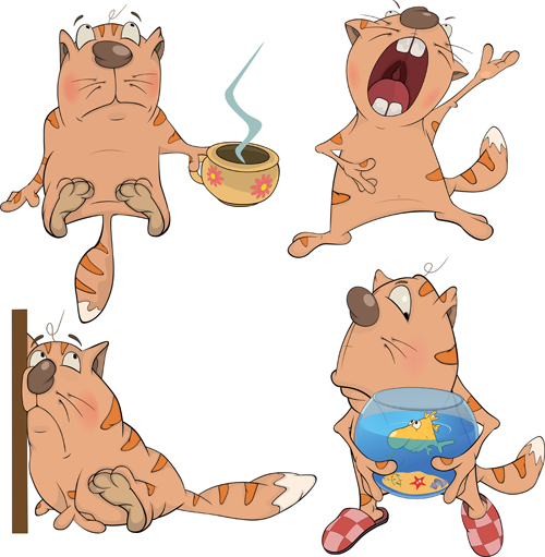 Vector cartoon funny animals set 19