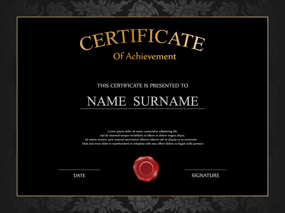 Vintage frame certificate template vectors 01