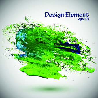 Grunge watercolor elements vector background 01