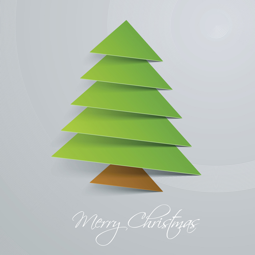 Creative Xmas tree background vector graphics 05