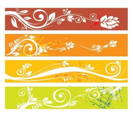 floral banners 