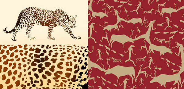 Leopard and animal background vector Graphic Leopard and animal background vector Graphic