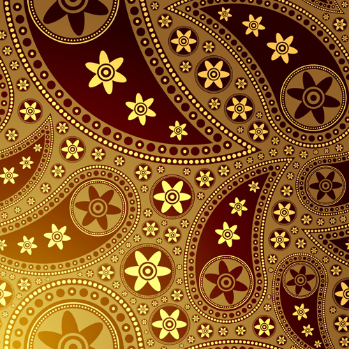 Ornate paisley pattern vector 01