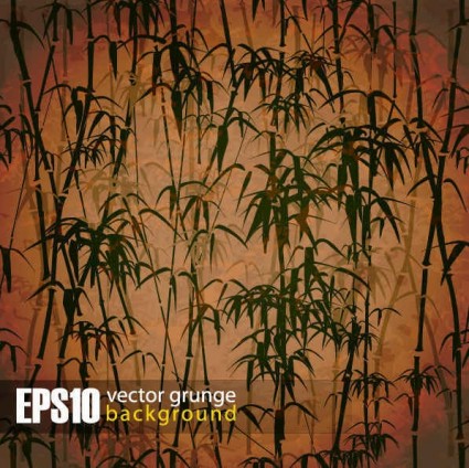 Vintage bamboo forest background vector 02 Vintage bamboo forest background vector 02