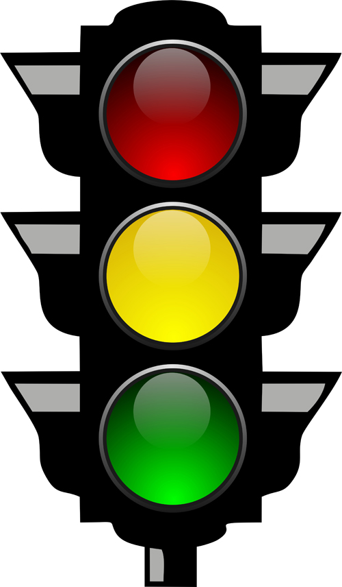 Various Traffic light design vector 05