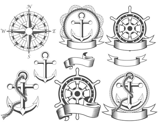 Navigation design elements vector  Labels 01