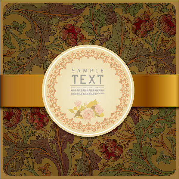 Ornate Floral vector background 02