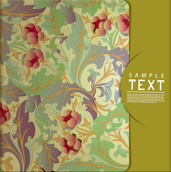 Ornate Floral vector background 03