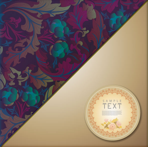 Ornate Floral vector background 04