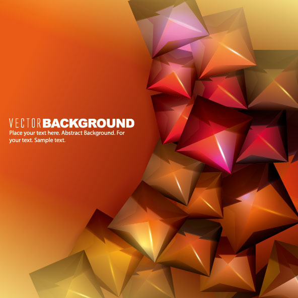 Abstract Cube Waves background vector 02