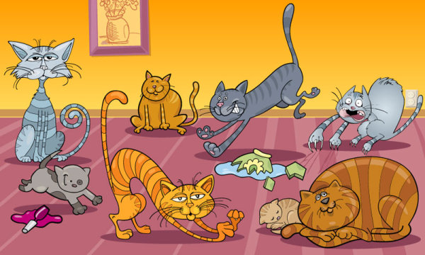 Elements of Vivid cartoon Animal vector 04