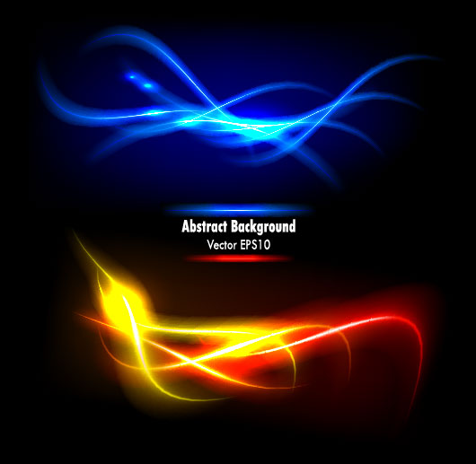 Dynamic Light Waves vector background 04