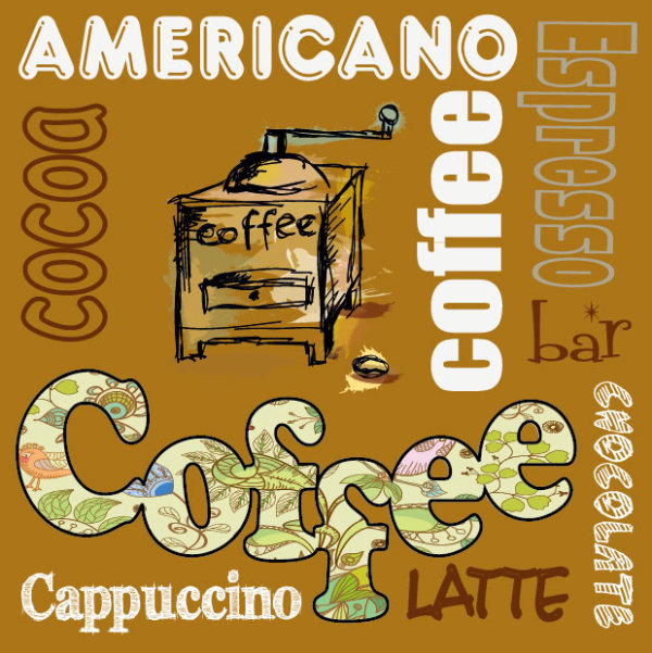 Retro Coffee template and Coffee labels vector 03