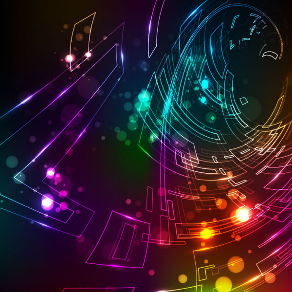 Abstract dynamic Light lines vector backgrounds vector 01