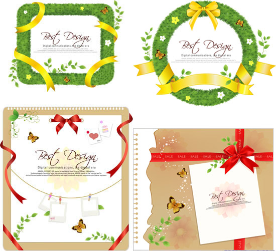 Christmas wreath frame vector