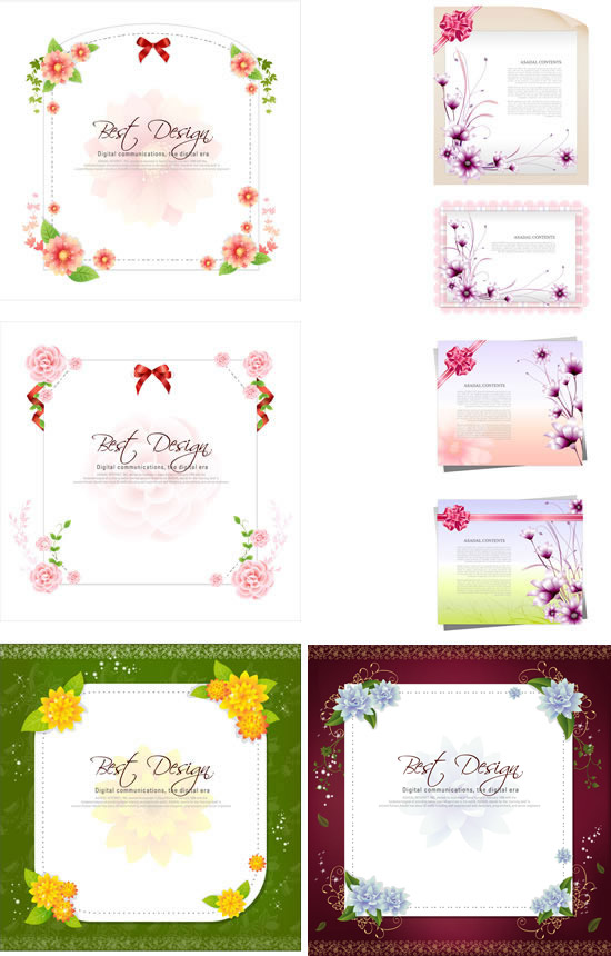 Stationery borders fashion vector