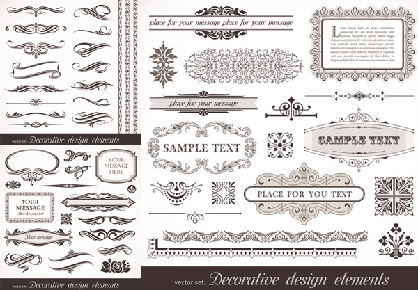 Ornate floral frame vector