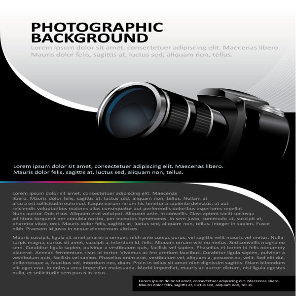 Set of Camera background vector 01