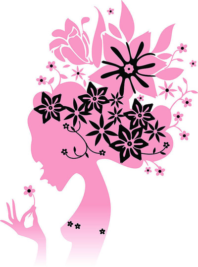 Vector people female silhouette