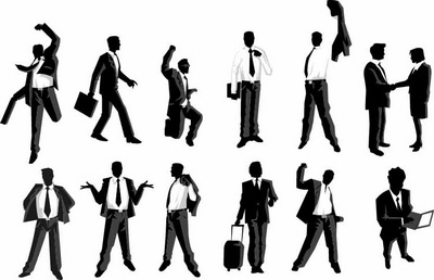 Male managers 2 design elements vector