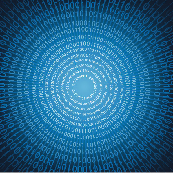 Blue digital background vector material
