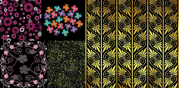round gold pattern flowers fashion pattern fashion background cute background 