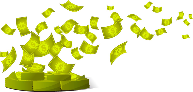 Paper money Fly away design