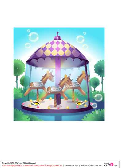 lovely cartoon scene set 04 vector