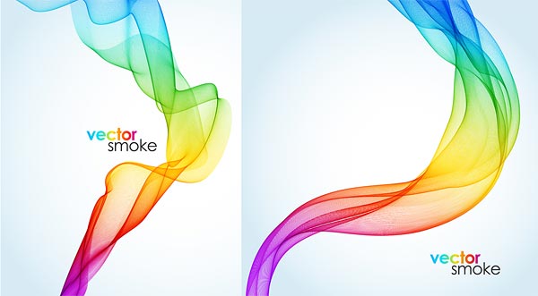 Abstract colored smoke background design vector
