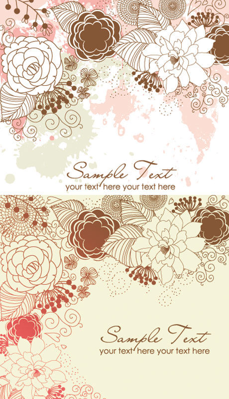 vector material simple patterns pattern flowers background 