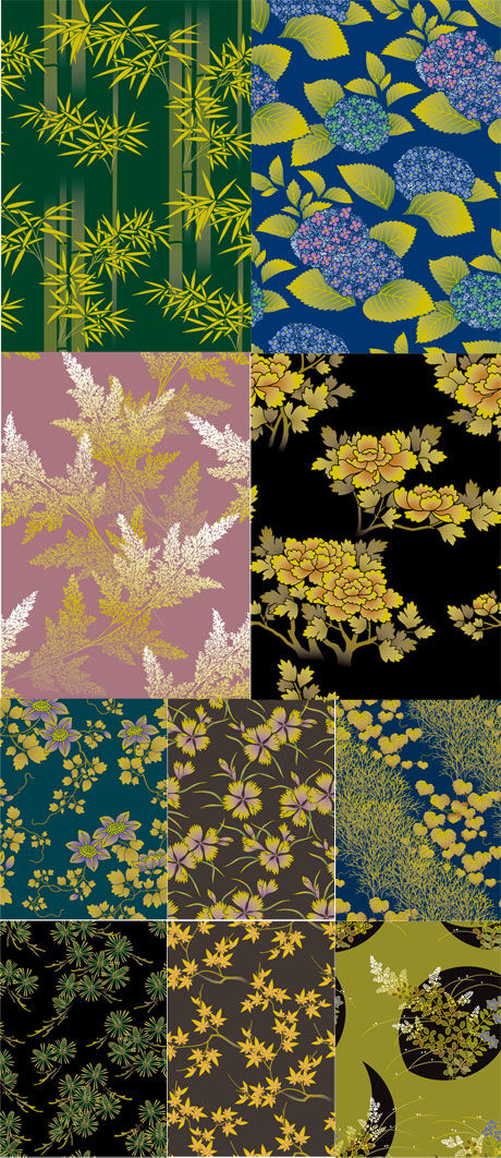 pattern Japanese style Japanese pattern background material and wind 
