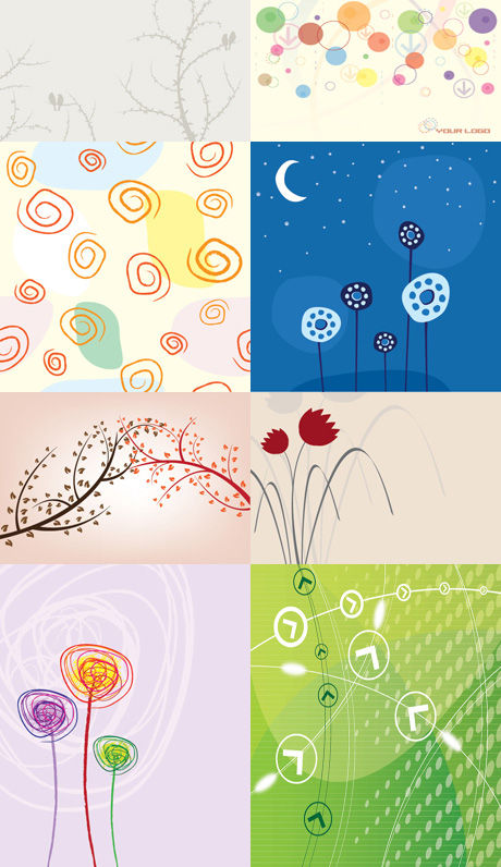 Elegant background vector set