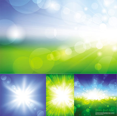 bright halo light Vector