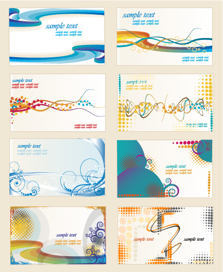 simple lines of cards design elements