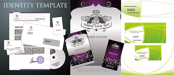 Business cards and stationery mold vector graphic