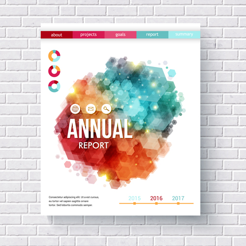 Abstract cover brochure business vectors material 03