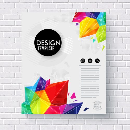 Abstract cover brochure business vectors material 04