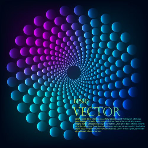 Abstract round balls background vector 02