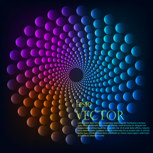 Abstract round balls background vector 03