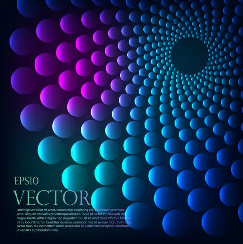 Abstract round balls background vector 04