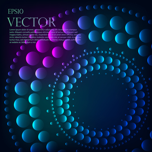 Abstract round balls background vector 08