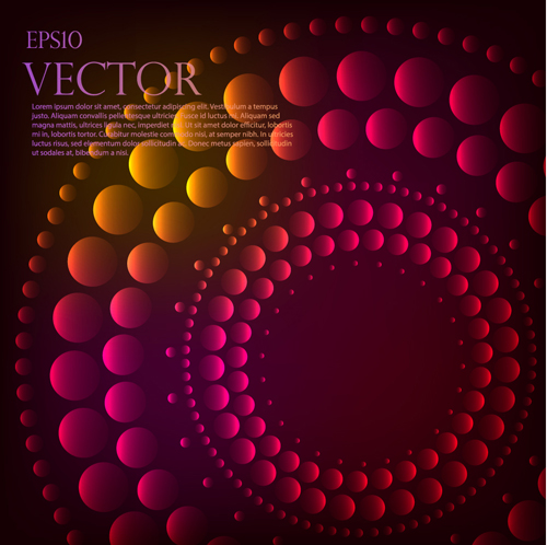 Abstract round balls background vector 09