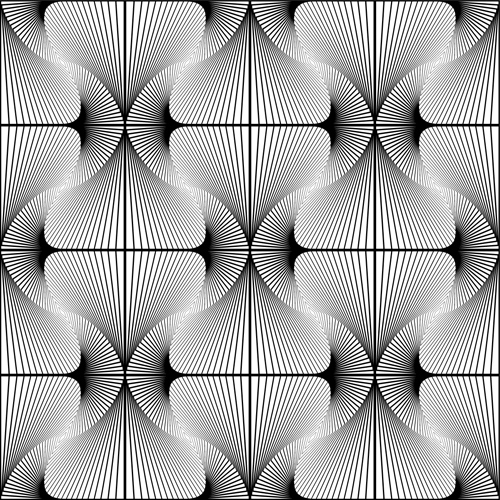 Black with white abstract seamless pattern vector set 05