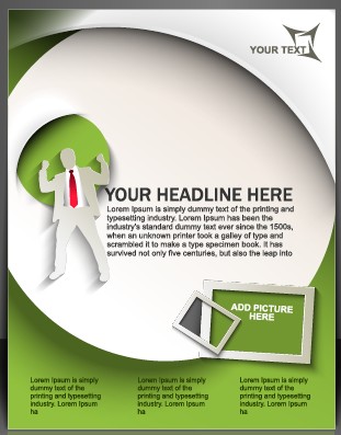 Stylish Brochure flyer design vector graphic 02