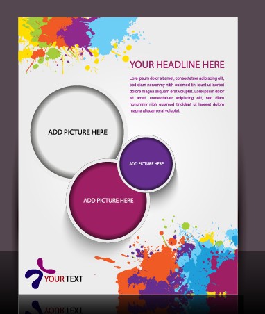 Stylish Brochure flyer design vector graphic 03